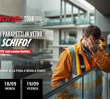 Prossimo seminario formativo del Faraone Tour dedicato alla posa dei parapetti in vetro